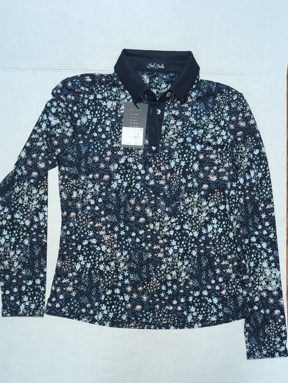 NWT Bad Birdie Long Sleeve Core Performance Golf Polo Size S